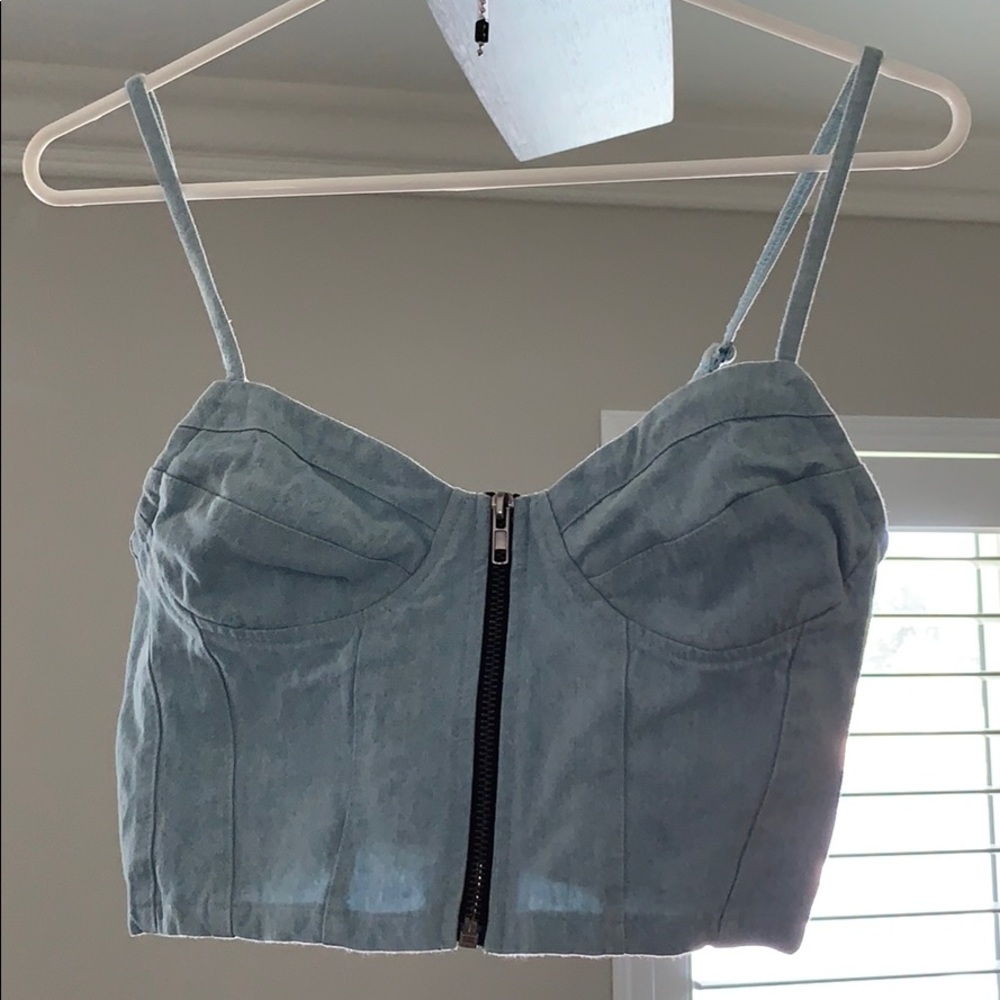 Brandy Melville Denim Crop Top